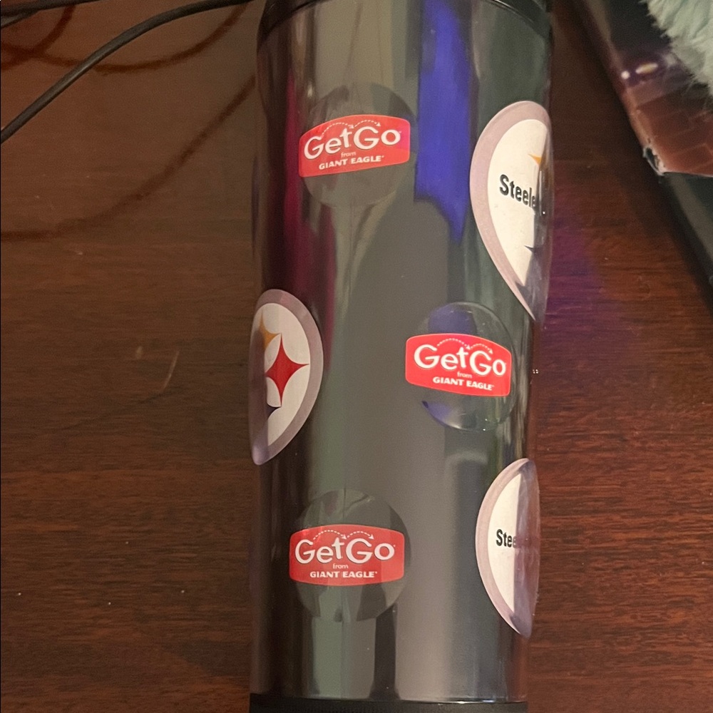 GetGo Black Travel Mug with Stickers